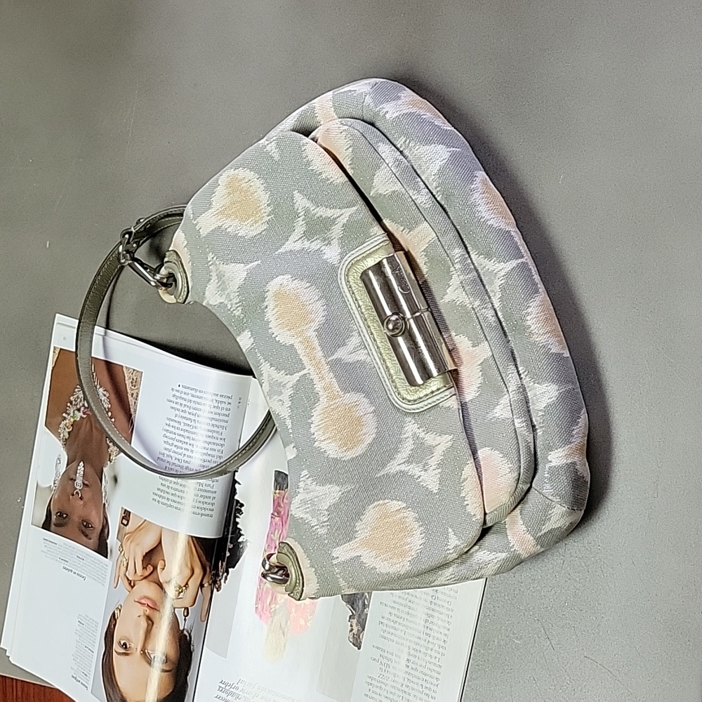 Coach Kristin Op Art Signature Hobo Crossbody Purse